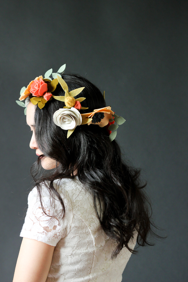 hair accessory hair crown felt succulents felt flower girl flower wreath COCO FLOWER CROWN Pdf Pattern digital download,