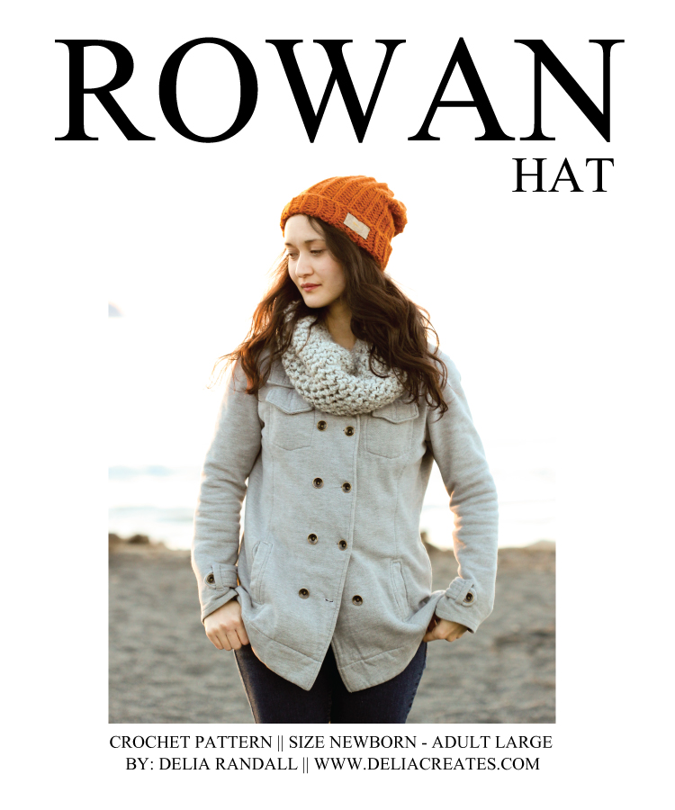 Rowan Hat - crochet pattern // Delia Creates