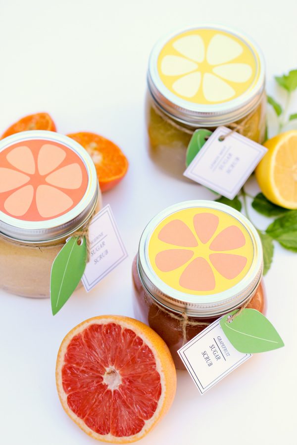 Citrus Sugar Scrubs Recipes and Free Printable!