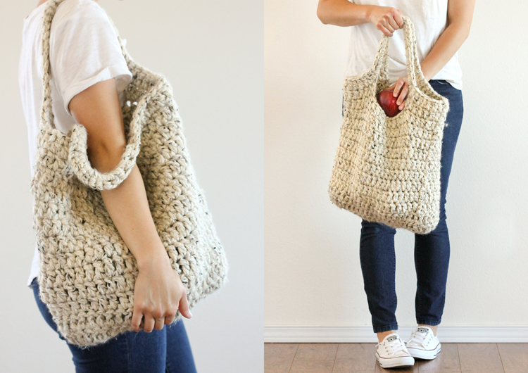 FREE crochet pattern : sturdy market tote // Delia Creates