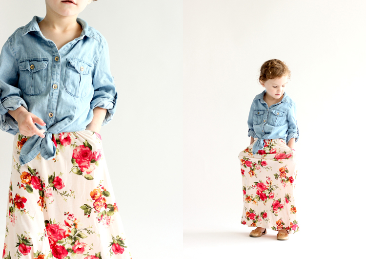 Toddler maxi skirt // sewn by Delia Creates // Pattern by Call Ajaire // fabric from Girl Charlee