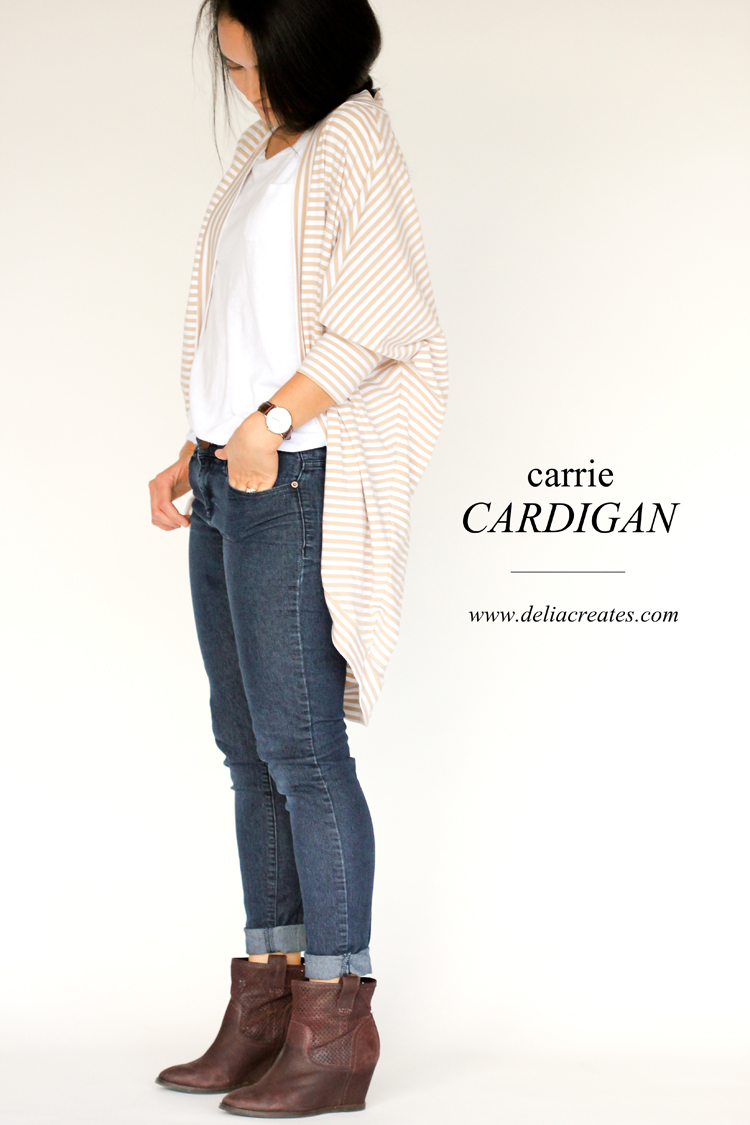 Carrie Cardigan sewing pattern // Delia Creates