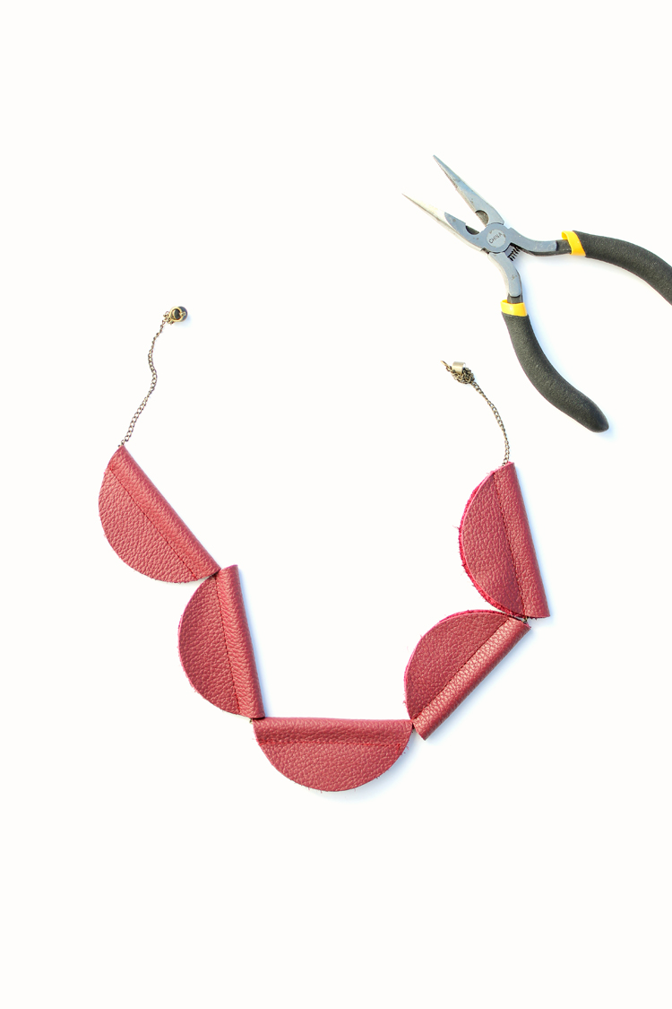Easy leather bead necklace tutorial // Delia Creates