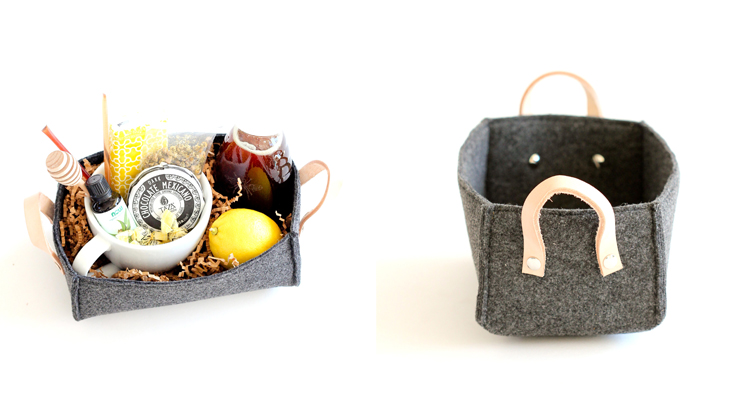 DIY Faux Industrial Felt Basket TUTORIAL // Delia Creates