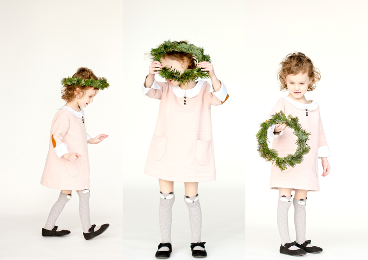 Pink Christmas Shift Dress // Delia Creates