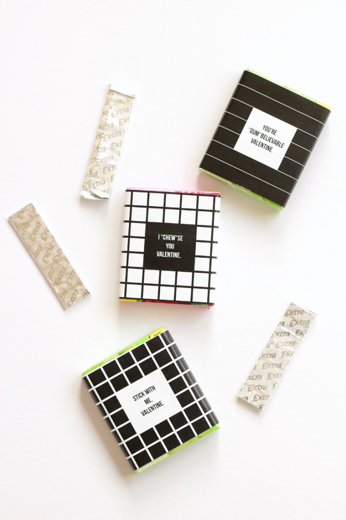 Gum Valentines + Printables