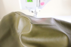 Sewing a leather chair cover // www.deliacreates.com