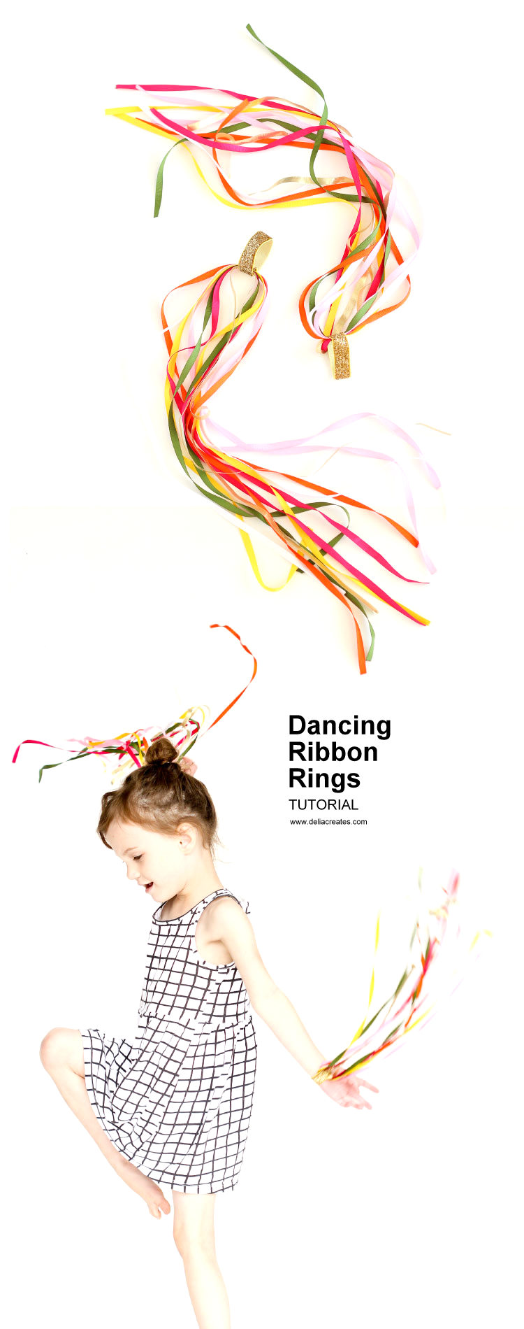 DIY Dancing Ribbon Rings // www.deliacreates.com