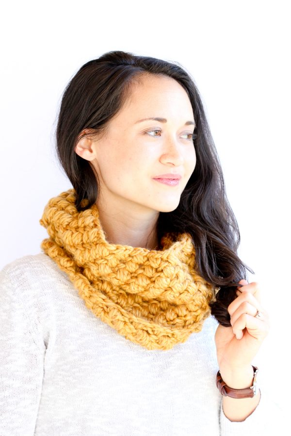 Bean Stitch Cowl – FREE PATTERN