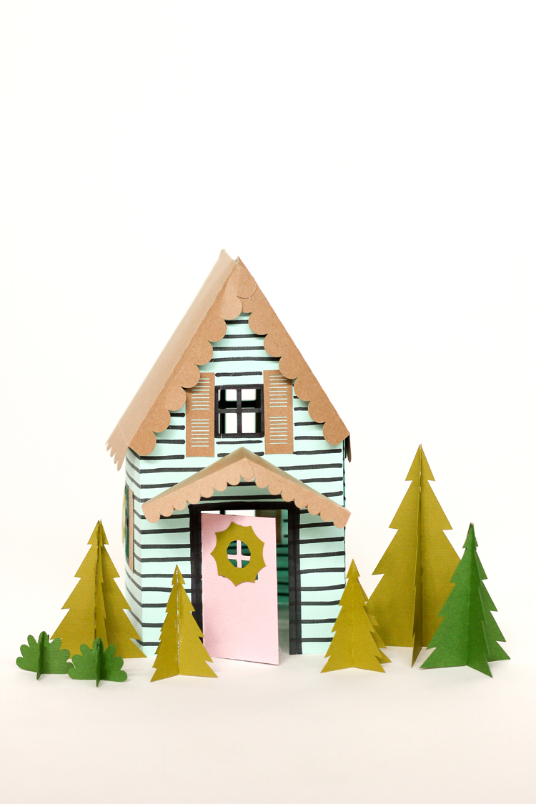  casas de férias em papel - modelos livres! // www.deliacreates.com