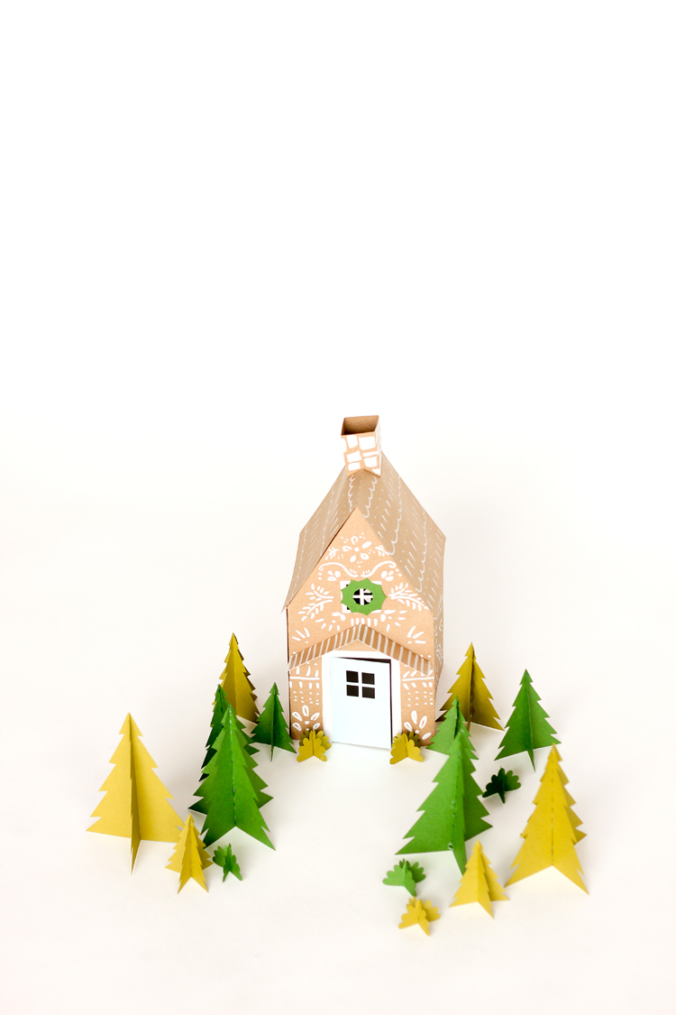  Maisons de vacances en papier - modèles gratuits! // www.deliacreates.com