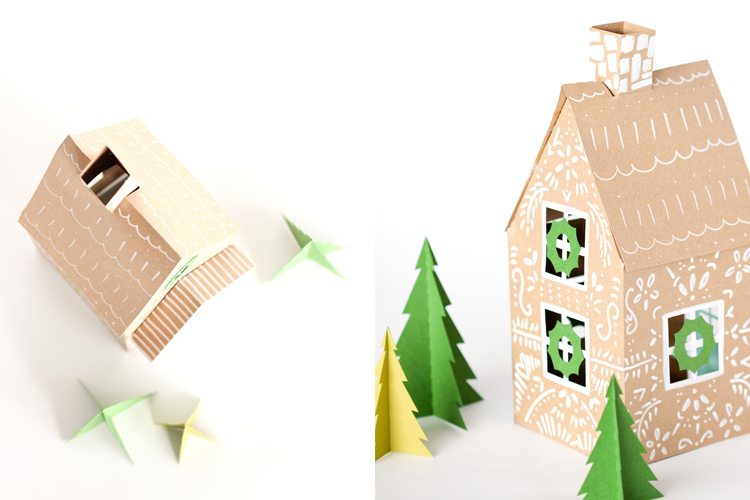  Maisons de vacances en papier - modèles gratuits! // www.deliacreates.com 