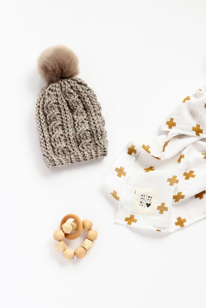 Gauze Swaddle Baby Blanket + DIY Tag TUTORIAL