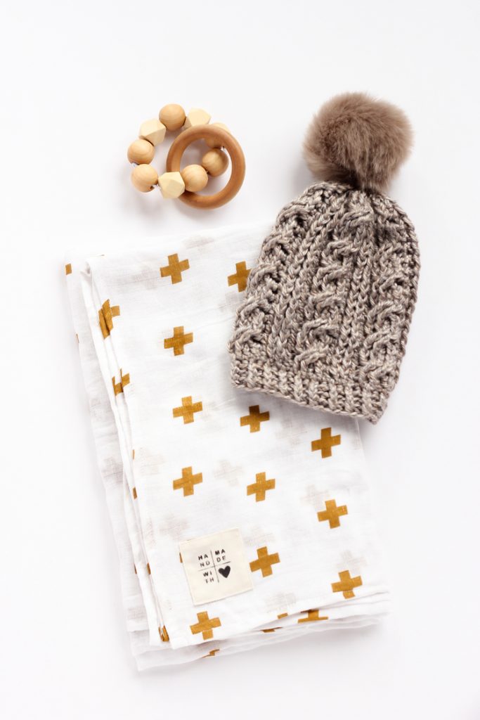 Gauze Swaddle Baby Blanket + DIY Tag TUTORIAL
