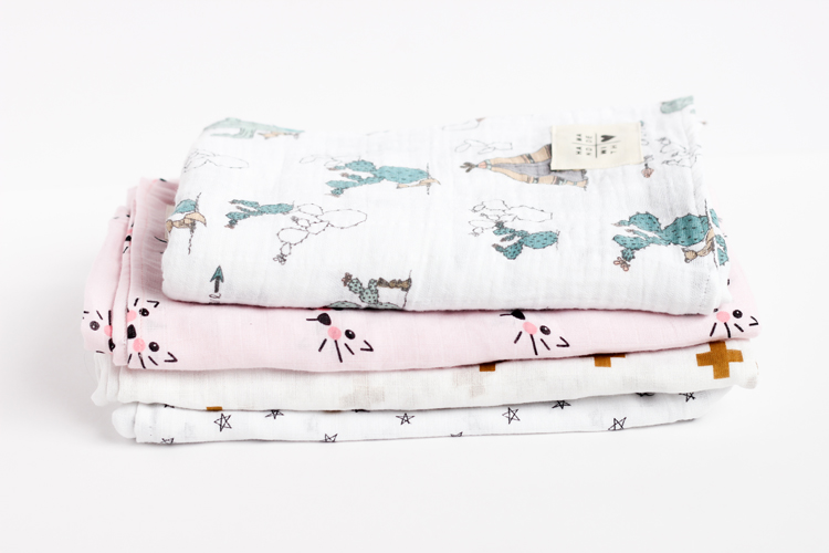 Gauze Swaddle Baby Blanket DIY Tag TUTORIAL