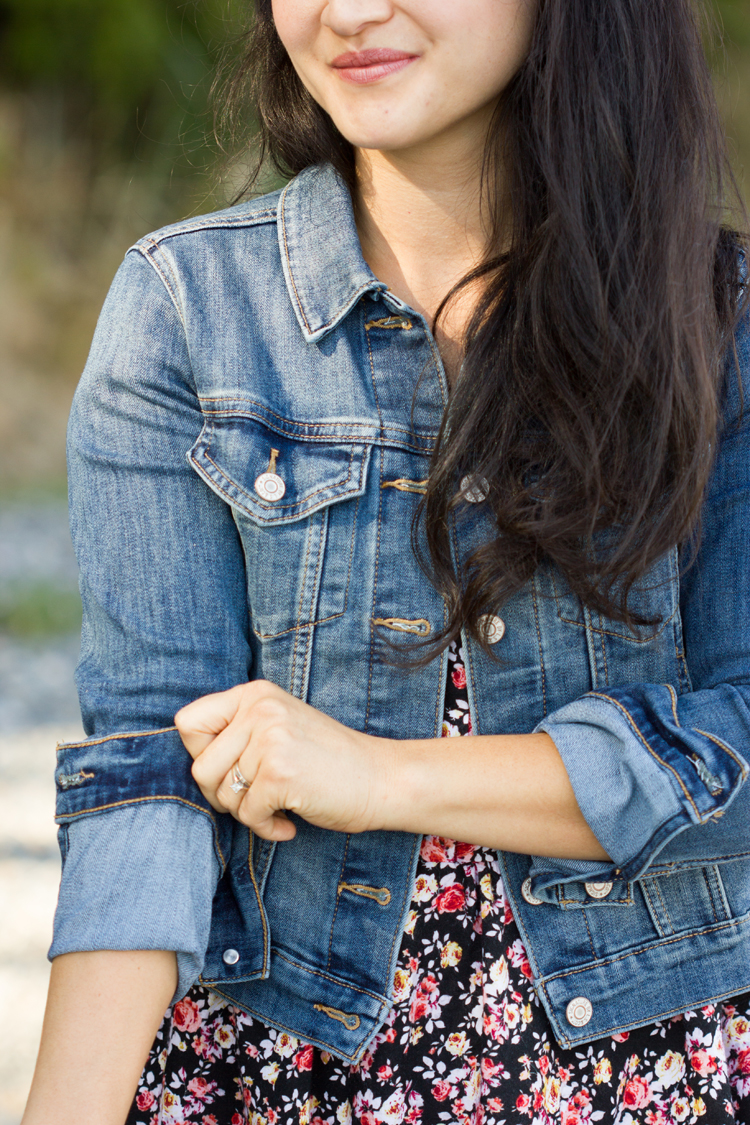 Frock with store denim jacket