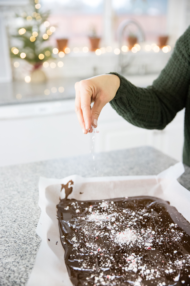 Dairy Free Peppermint Chocolate Bark + Win Her Wish List Giveaway with Signature by Levi Strauss // www.deliacreates.com