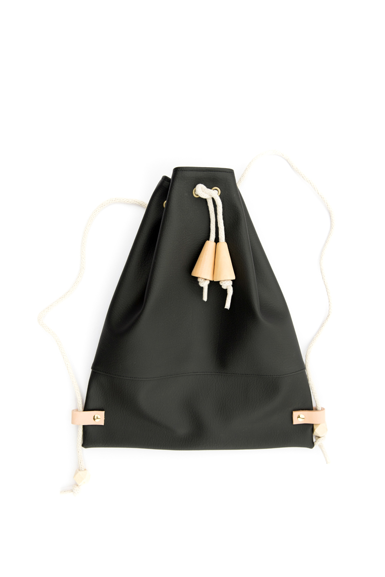 Faux Leather Drawstring Backpack TUTORIAL