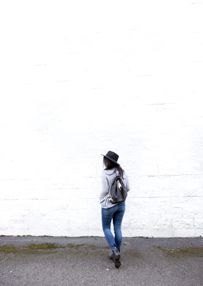 Faux Leather Drawstring