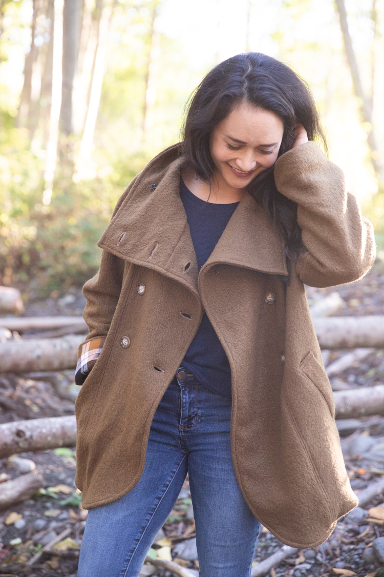  Fall Sewing: Yuzu Wool Coat and Linden Sweatshirt // deliacreates.com