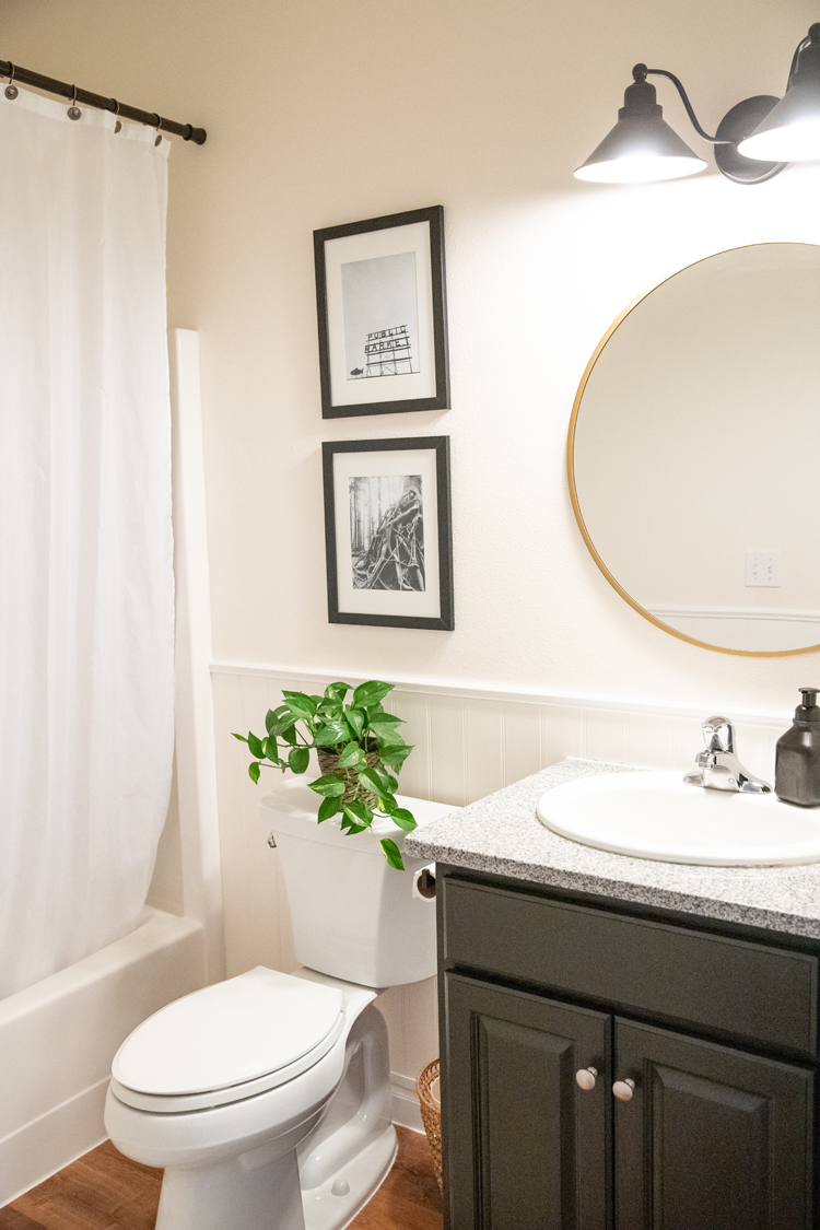 Bathroom baseboard clearance