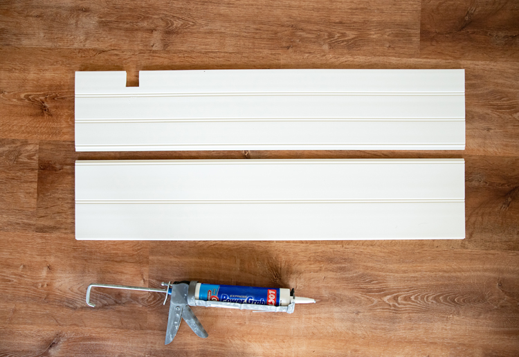 DIY Bathroom Makeover on a Budget, Part Two - Moulding, Baseboards and Bead Board // www.deliacreates.com