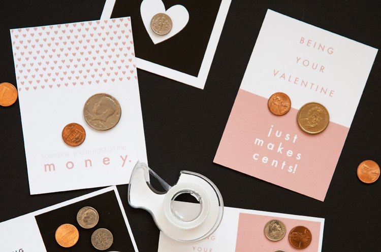 More Coin Valentines - Free Printable! // www.deliacreates.com