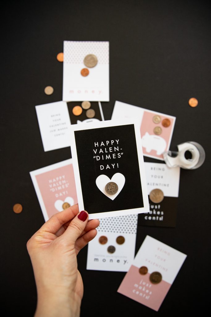 More Coin Valentines - Free Printables // www.deliacreates.com // sugar free, plastic free valentines!