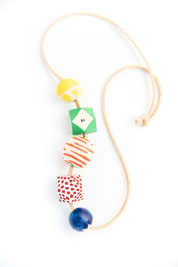 Fruit Bead Necklace DIY // www.deliacreates.com