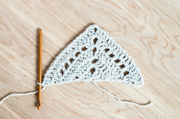 Free Mother's Day Crochet Shawl Pattern // www.deliacreates.com // how to crochet a triangle shawl