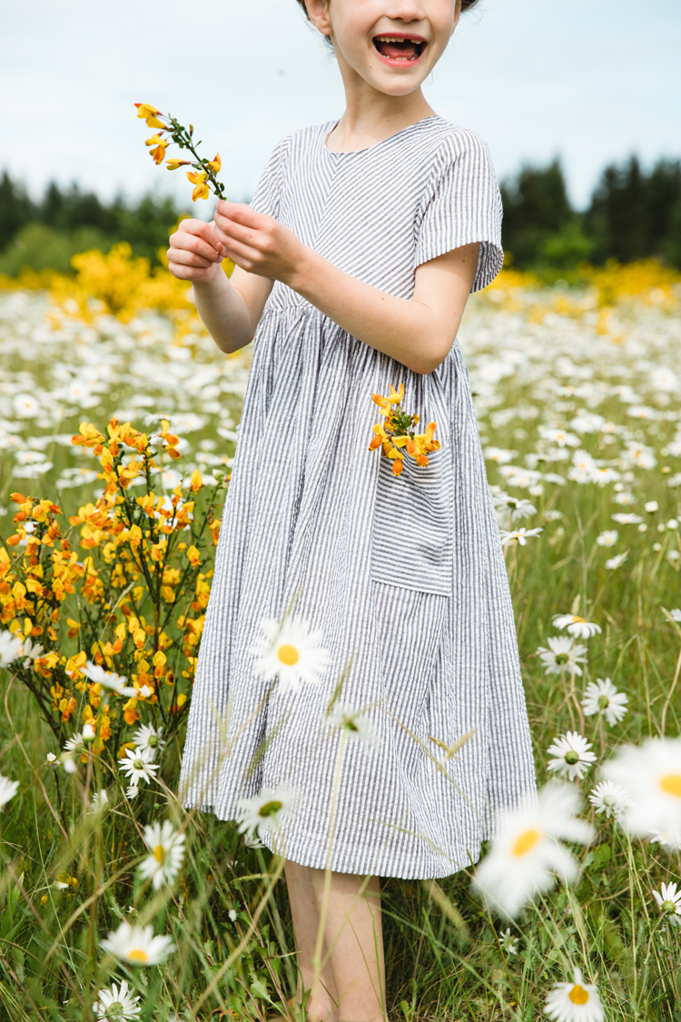 Mommy and Me Dresses in Daisy Fields // www.deliacreates.com // Jessica Dress + Geranium Dress sewing pattern reviews