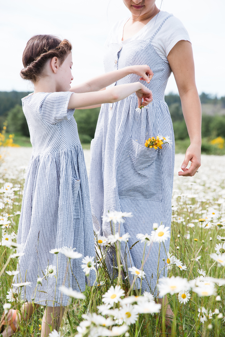 Mommy and Me Dresses in Daisy Fields // www.deliacreates.com // Jessica Dress + Geranium Dress sewing pattern reviews