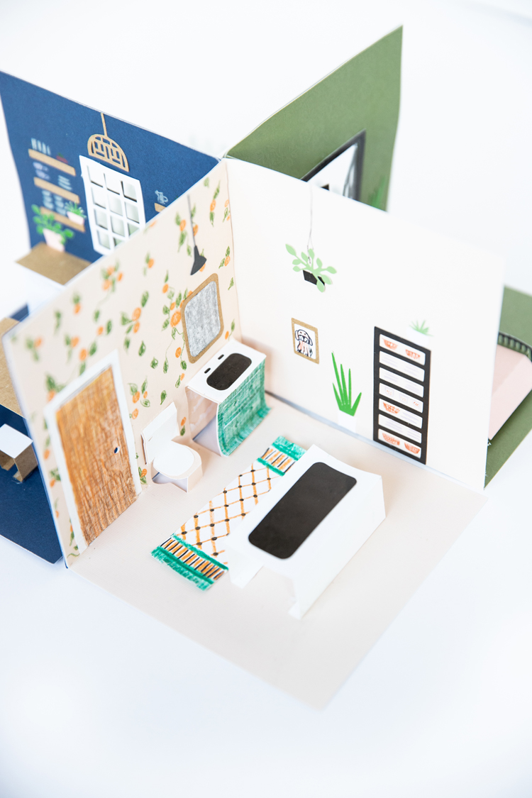 Printable Pop-up Papercraft Dollhouse  Paper doll house, Paper crafts,  Paper house printable