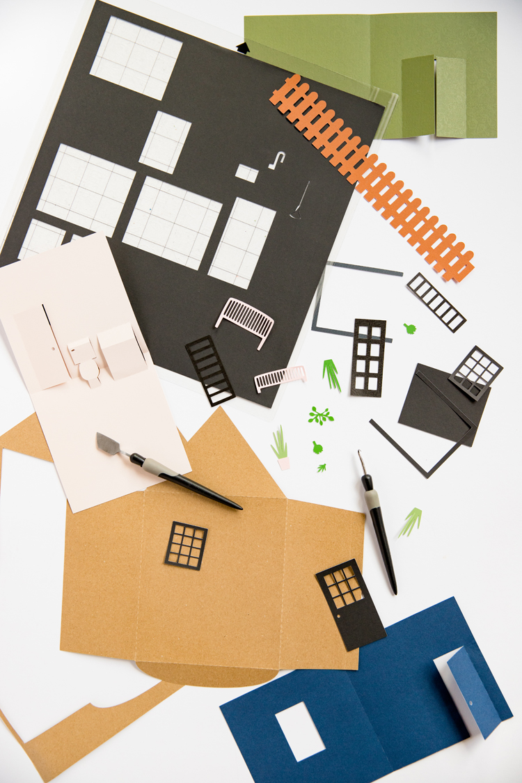 Printable Dollhouse Pop up Paper House Portable Foldable - Finland