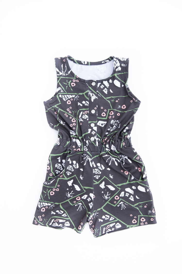 Project Nature Adventure Fabric Line: Tide Pools // www.deliacreates.com // Sunsuit Romper 