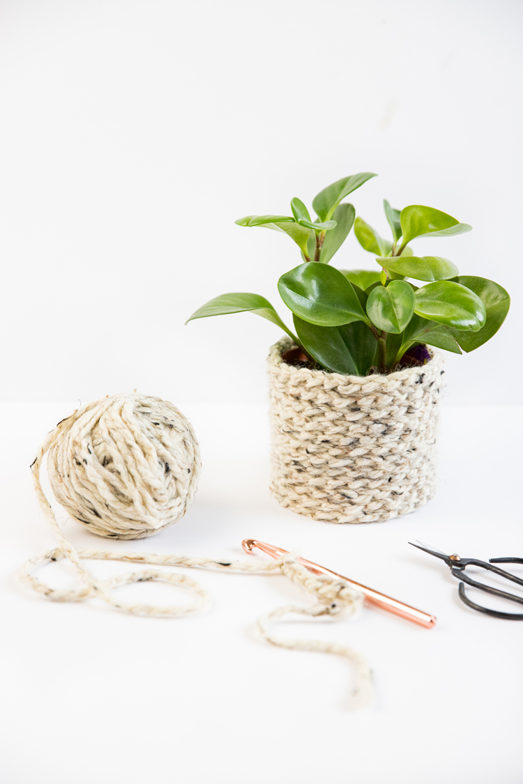 Crochet Basics - How to Chain Stitch + Plant Cozy Tutorial // www.deliacreates.com