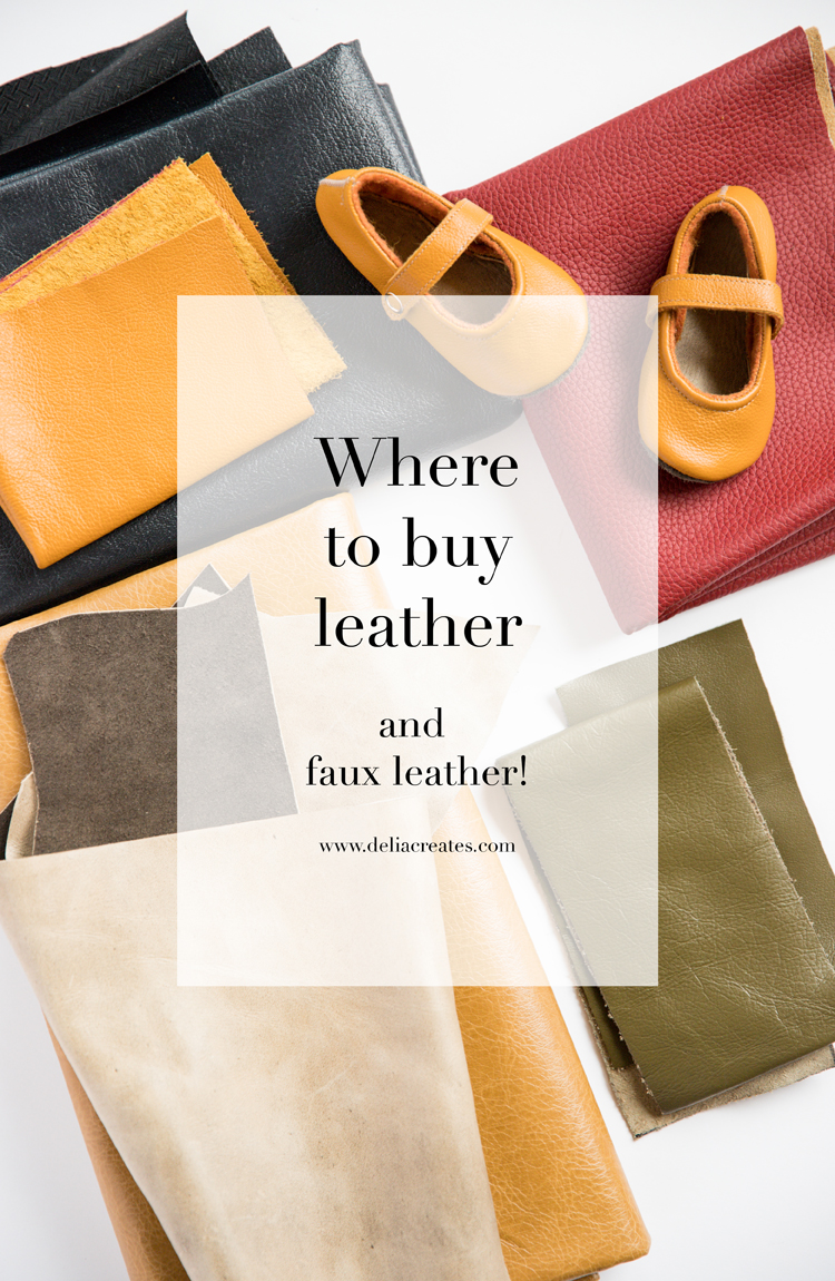 Where To Buy Leather and Faux Leather // www.deliacreates.com