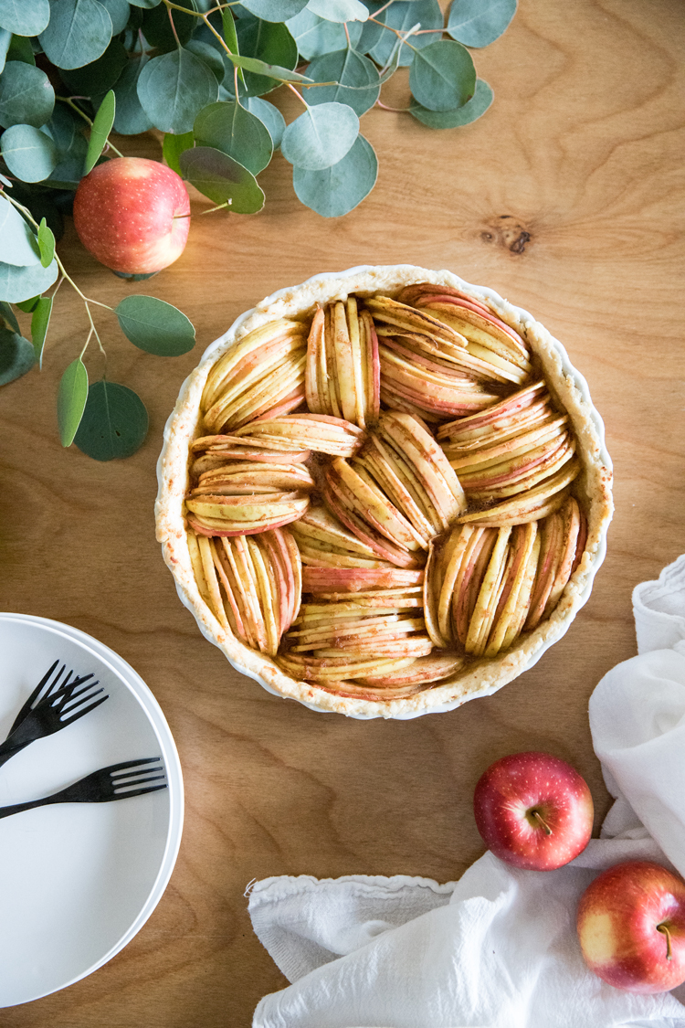 Allergy Friendly Thanksgiving Dinner // Sugar Free Apple Tart // www.deliacreates.com