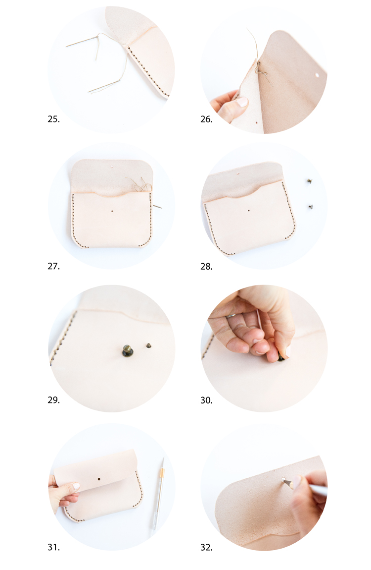 Leather Pouch Tutorial // www.deliacreates.com