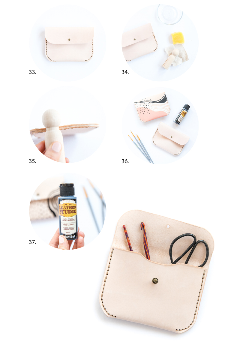 Leather Pouch Tutorial // www.deliacreates.com