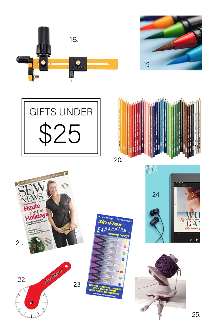 25 Gifts for Makers under $25 // www.deliacreates.com