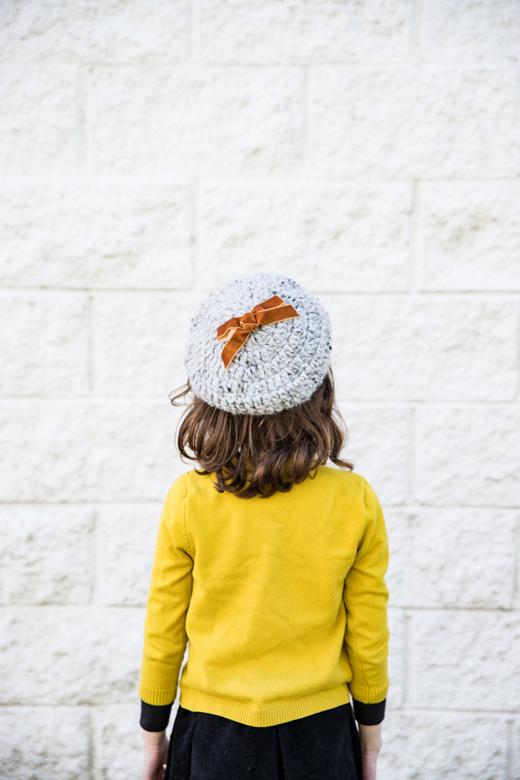 Crochet Basics: Free Beret Pattern! // video tutorial on how to crochet in the round - great for beginners! // www.deliacreates.com