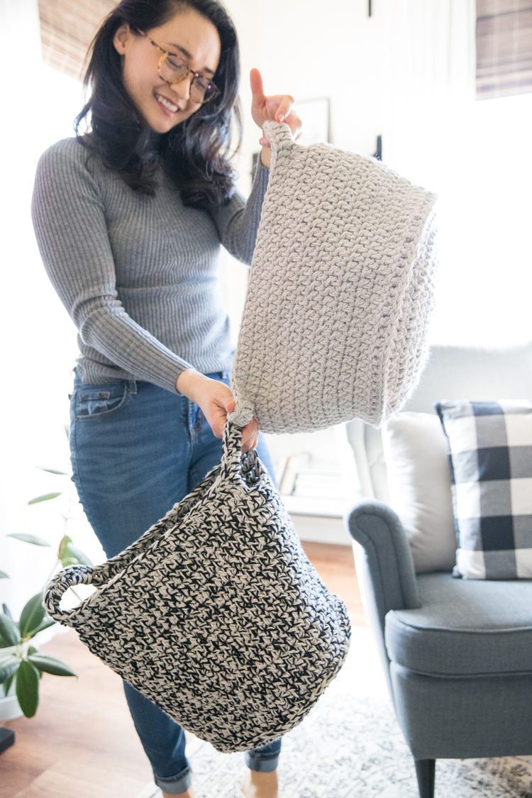 1. Crocheted Storage Basket Design