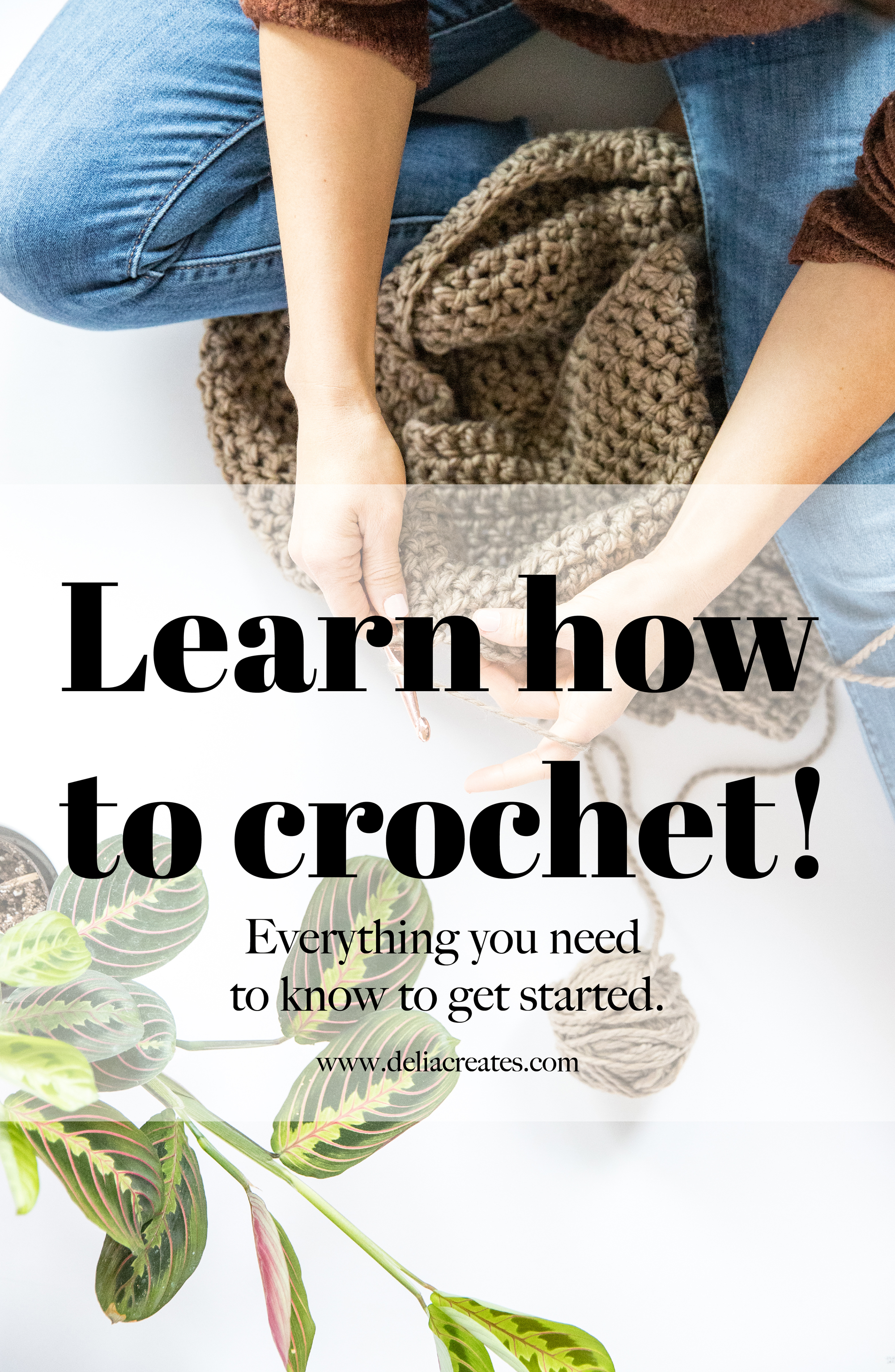 Learn how to crochet! - Easy video tutorials and everything you need to know to get started // www.deliacreates.com