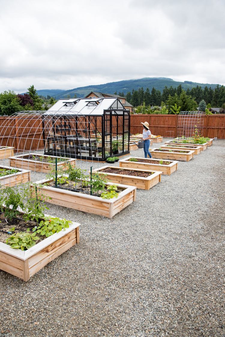 How To Make Cedar Raised Garden Beds // www.deliacreates.com// step by step tutorial with pictures