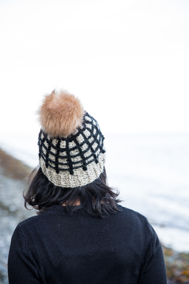 Window Pane Crochet Beanie - free pattern & video tutorial // www.deliacreates.com