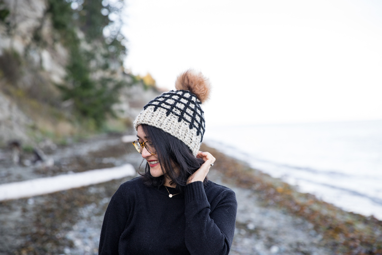 Window Pane Crochet Beanie - free pattern & video tutorial // www.deliacreates.com