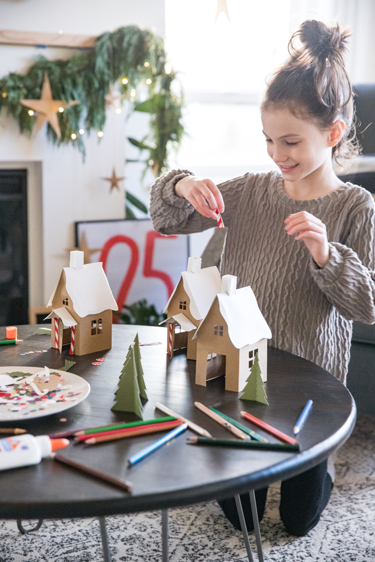 Paper Gingerbread House - free downloads! // www.deliacreates.com