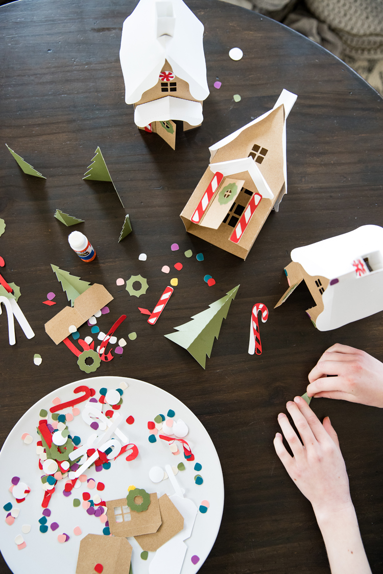 Paper Gingerbread House - free downloads! // www.deliacreates.com