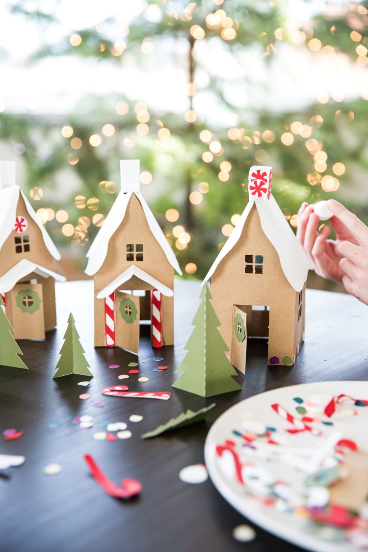 Paper Gingerbread House - free downloads! // www.deliacreates.com